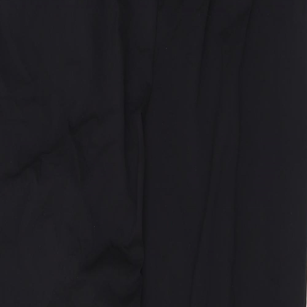 Uniqlo Mens Black Polyester Jogger Trousers Size XL L28 in Regular Drawstring
