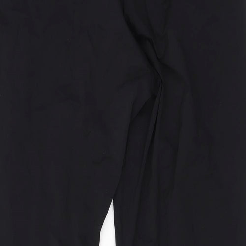 Uniqlo Mens Black Polyester Jogger Trousers Size XL L28 in Regular Drawstring