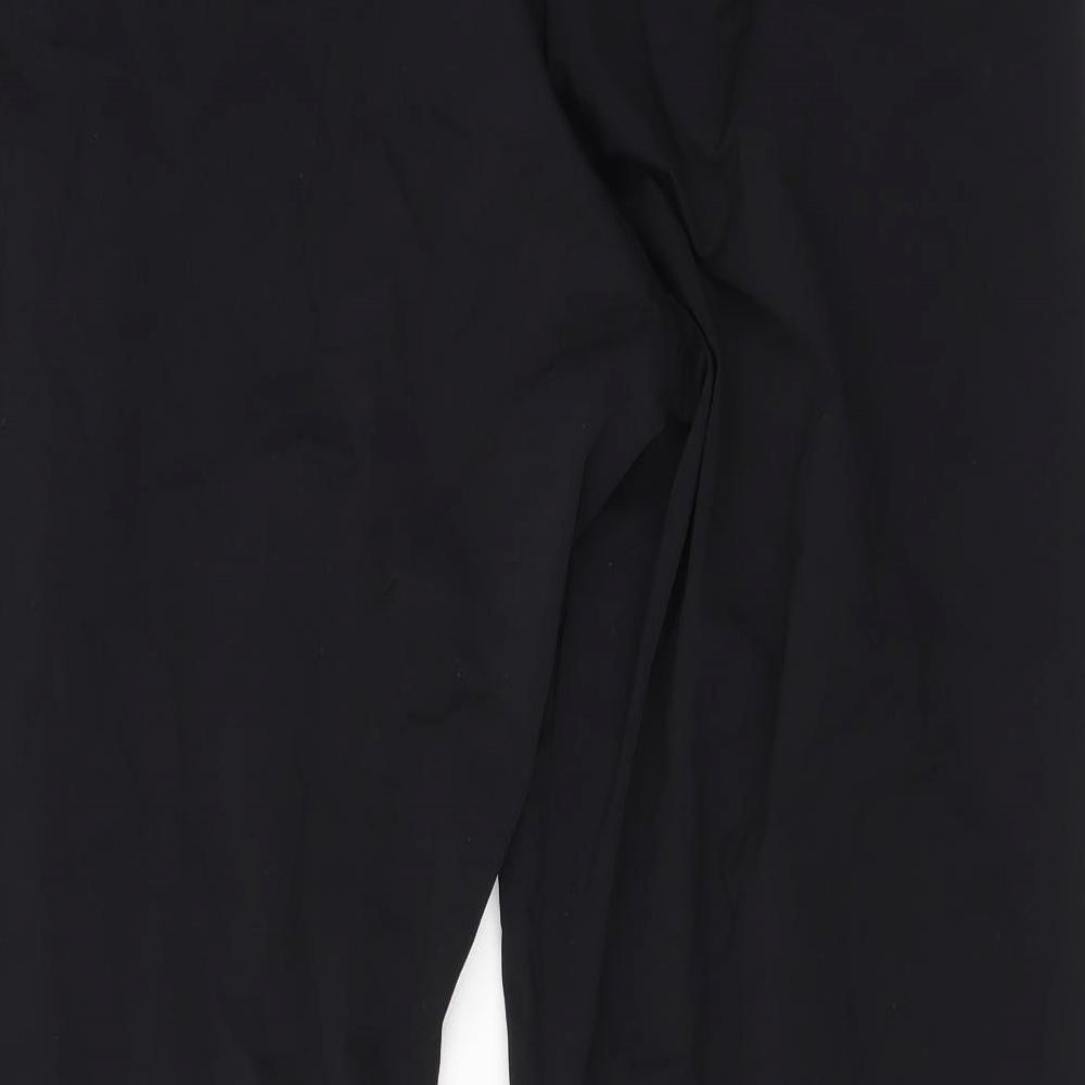 Uniqlo Mens Black Polyester Jogger Trousers Size XL L28 in Regular Drawstring