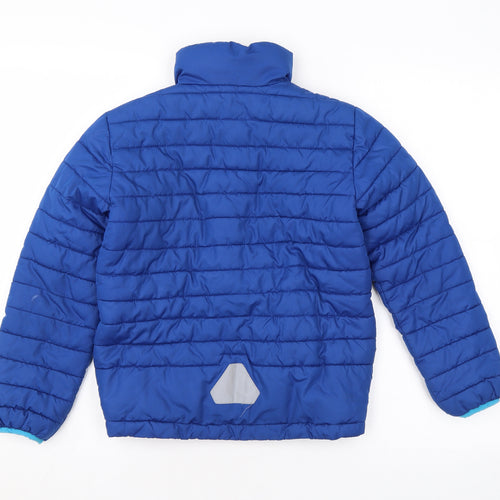 H&M Boys Blue Puffer Jacket Coat Size 9-10 Years Zip