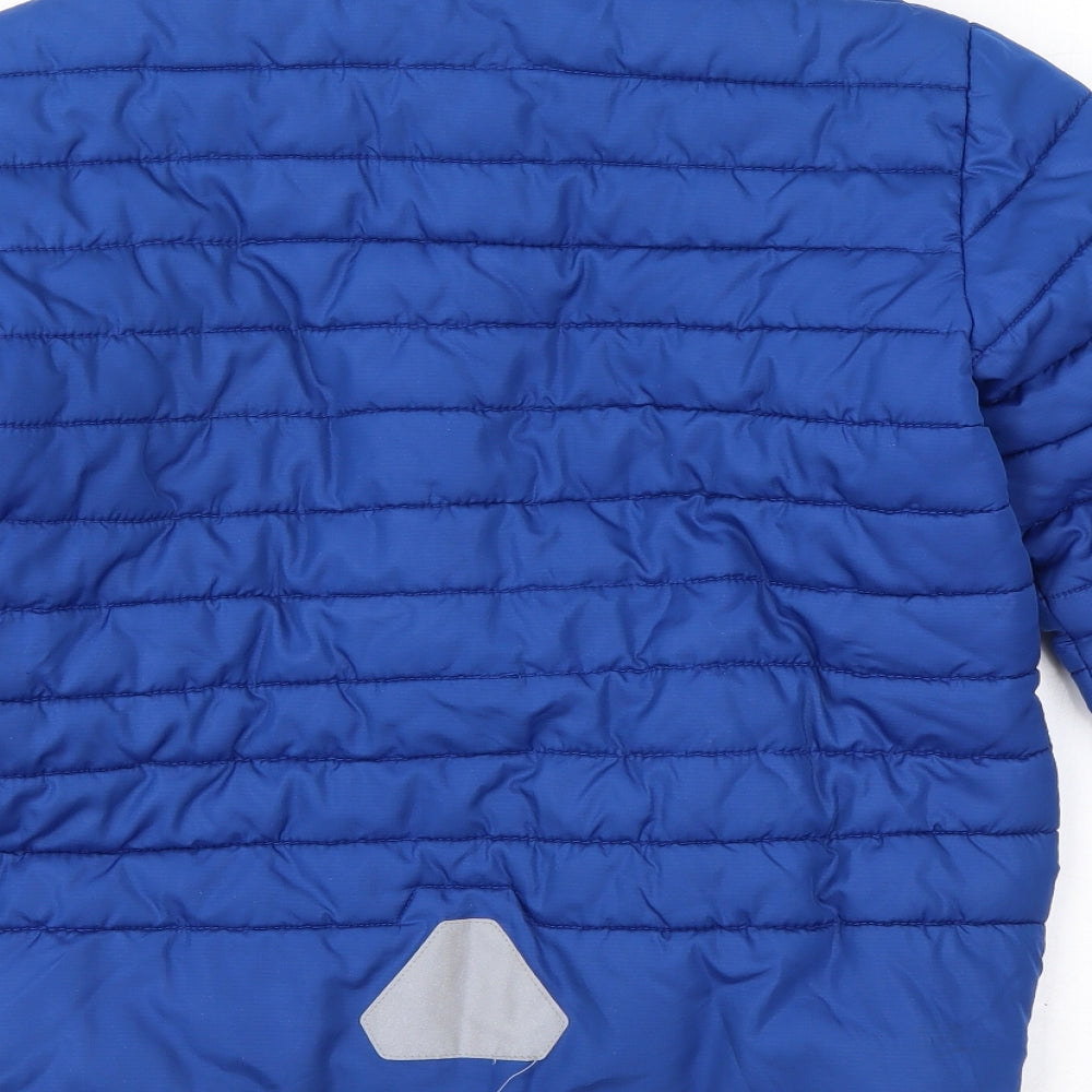 H&M Boys Blue Puffer Jacket Coat Size 9-10 Years Zip