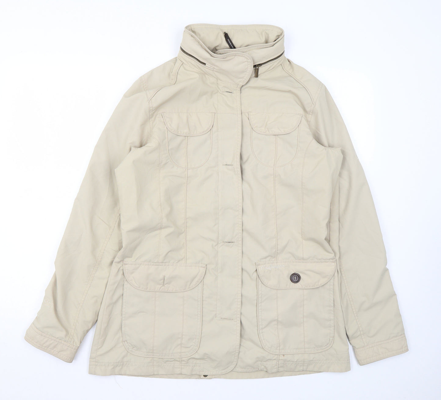 Craghoppers Womens Beige Rain Coat Jacket Size 12 Zip