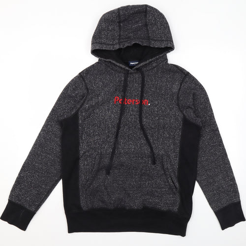 Paterson Mens Grey Cotton Pullover Hoodie Size S