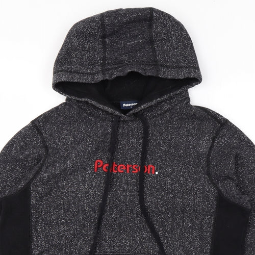 Paterson Mens Grey Cotton Pullover Hoodie Size S