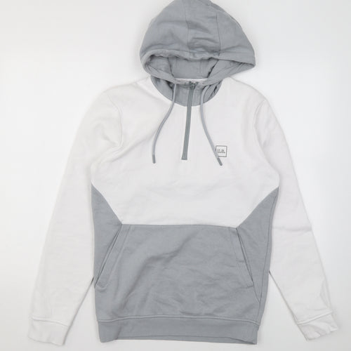 U.S Mens Grey Cotton Pullover Hoodie Size XS