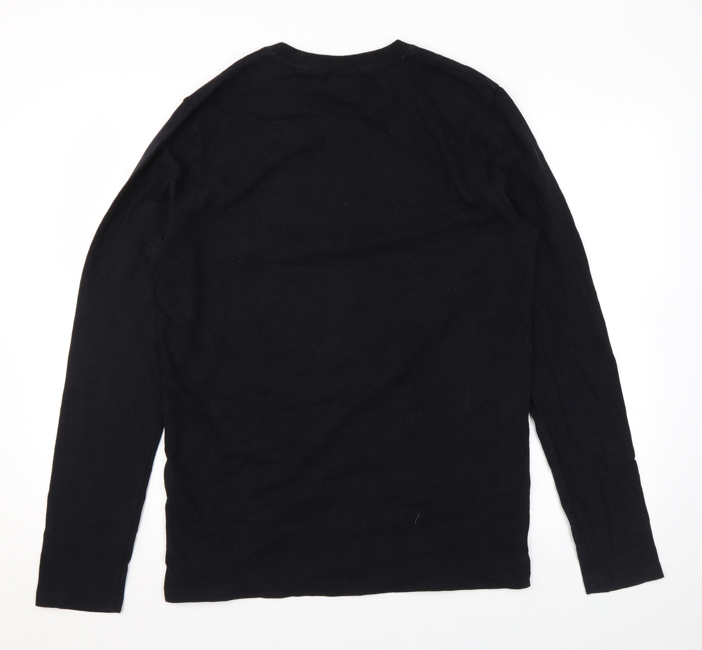 Superdry Mens Black Cotton Pullover Sweatshirt Size XL - Logo