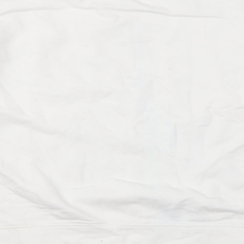 Miss Selfridge Womens White Cotton Pullover Sweatshirt Size L Pullover