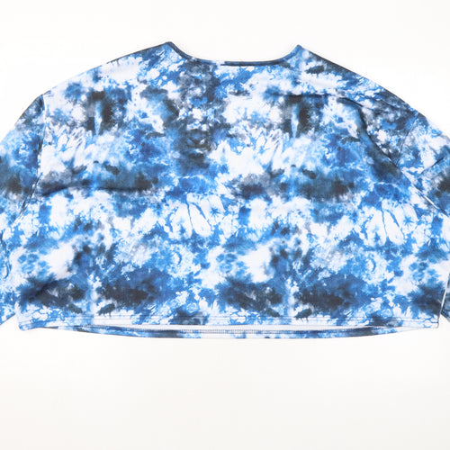 Simply Be Womens Blue Geometric Polyester Pullover Sweatshirt Size 18 Pullover - Tie Dye