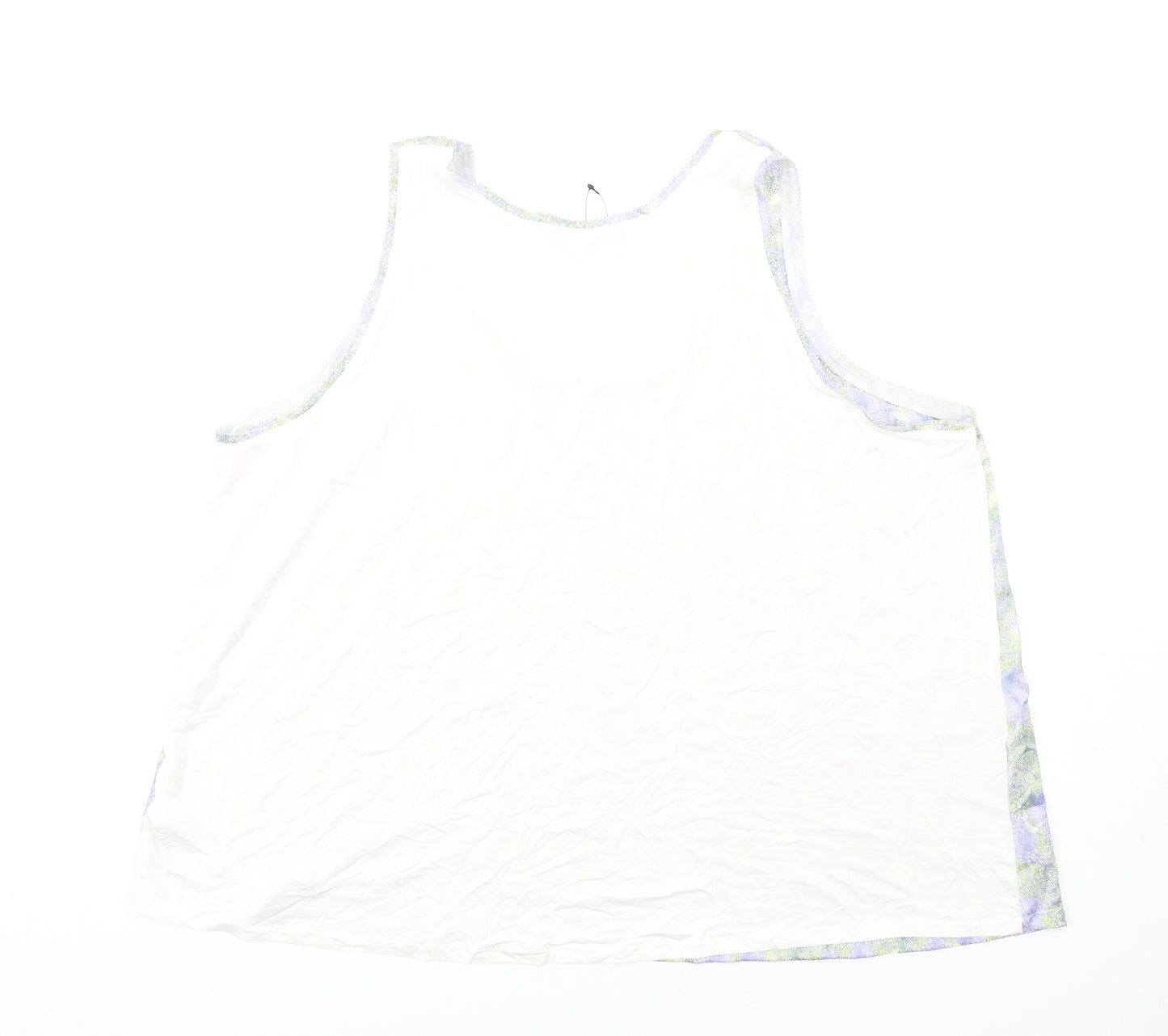 Marks and Spencer Womens Multicoloured Geometric Polyester Basic Tank Size 22 Scoop Neck