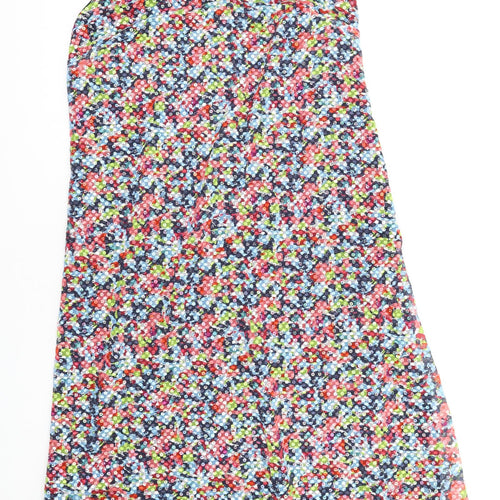 Marks and Spencer Womens Multicoloured Polyester Ball Gown Size 22 V-Neck Zip