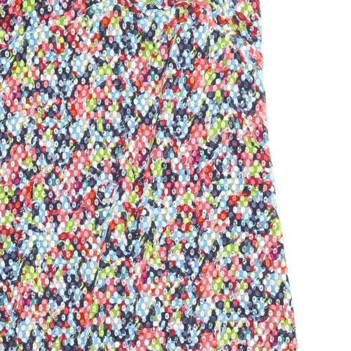 Marks and Spencer Womens Multicoloured Polyester Ball Gown Size 22 V-Neck Zip