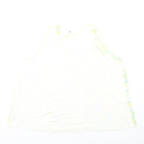 Marks and Spencer Womens Multicoloured Geometric Polyester Basic Tank Size 24 Scoop Neck