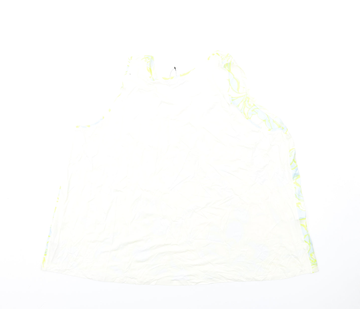 Marks and Spencer Womens Multicoloured Geometric Polyester Basic Tank Size 24 Scoop Neck