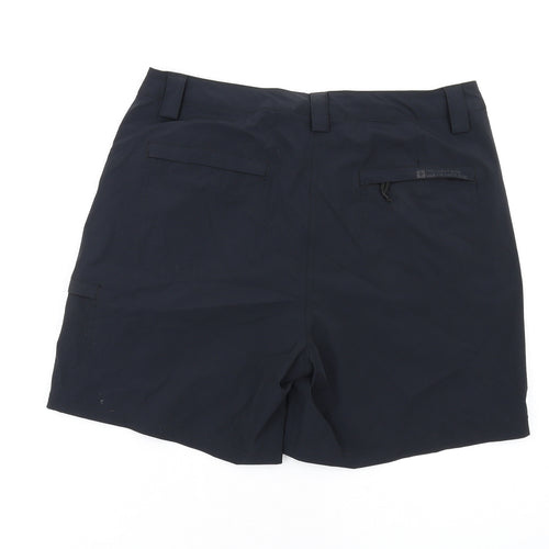 Mountain Warehouse Womens Black Nylon Basic Shorts Size 12 L7 in Regular Zip