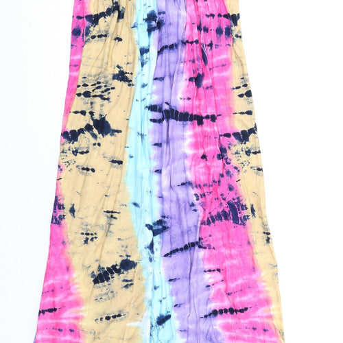 NEXT Womens Multicoloured Tie Dye Viscose A-Line Size 14 Square Neck Pullover