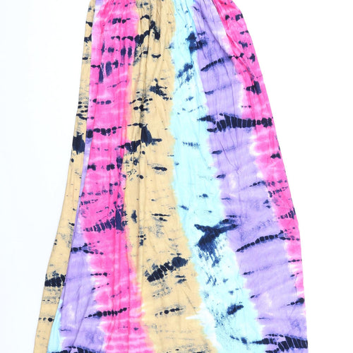 NEXT Womens Multicoloured Tie Dye Viscose A-Line Size 14 Square Neck Pullover