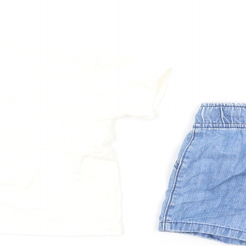 Marks and Spencer Boys Multicoloured Cotton Shorts Set Outfit/Set Size 3-6 Months Pullover