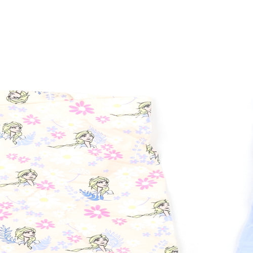 Marks and Spencer Girls Multicoloured Geometric Cotton Biker Shorts Size 8-9 Years L7 in Regular - Frozen