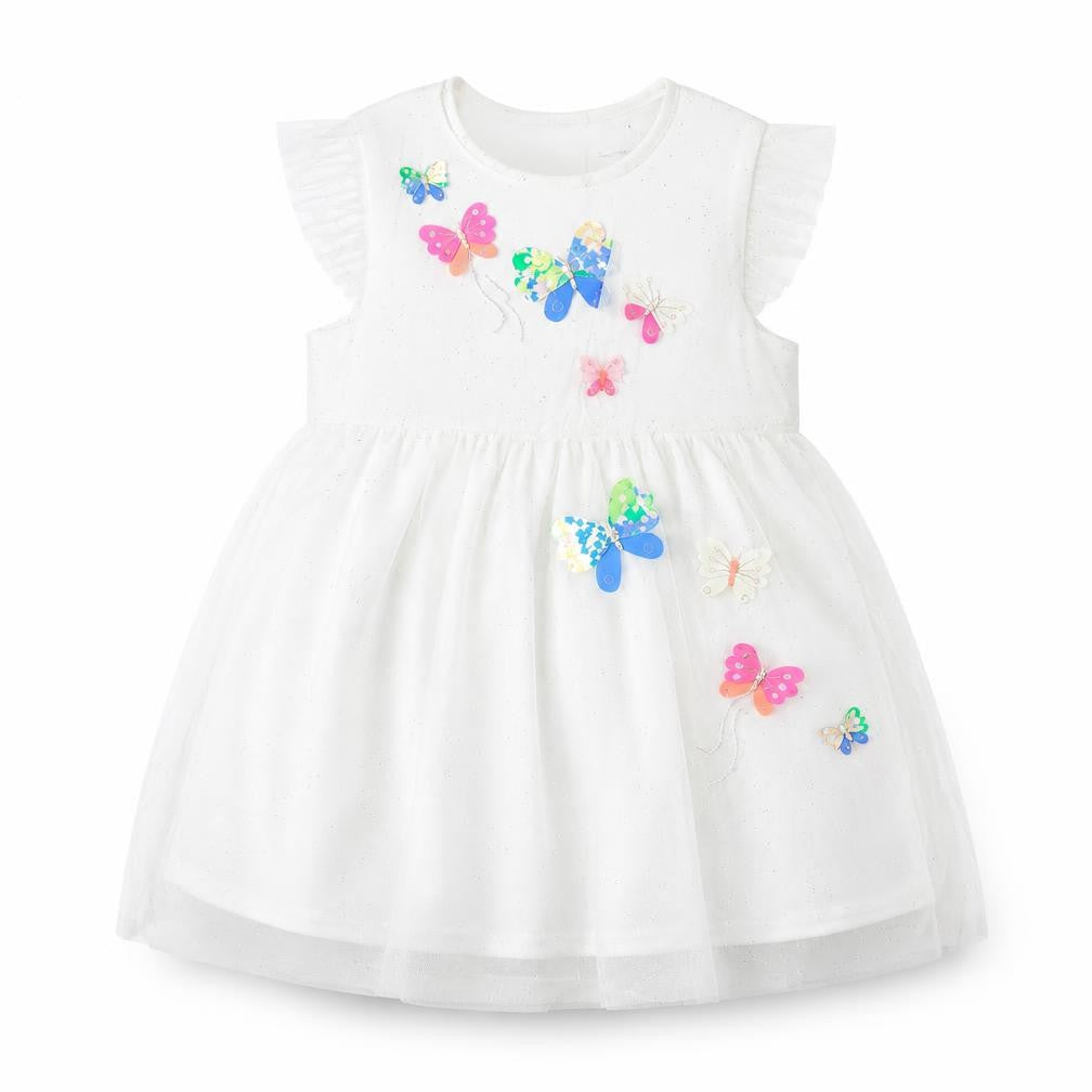 Marks and Spencer Girls White PLA Fibre Tutu Dress Size 18-24 Months Round Neck Button