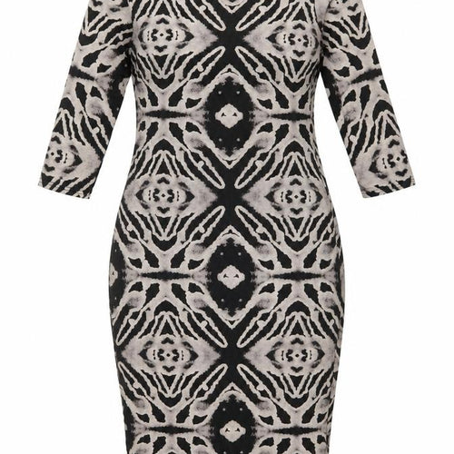 Izabel London Womens Black Tie Dye Viscose Bodycon Size 12 Round Neck Pullover