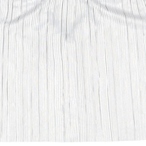 Loungeable Womens Silver Polyester Basic Button-Up Size 12 Collared