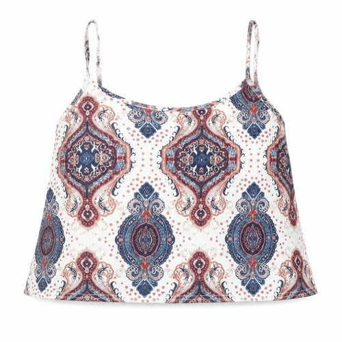 Boohoo Womens Multicoloured Geometric Polyester Camisole T-Shirt Size 14 Scoop Neck
