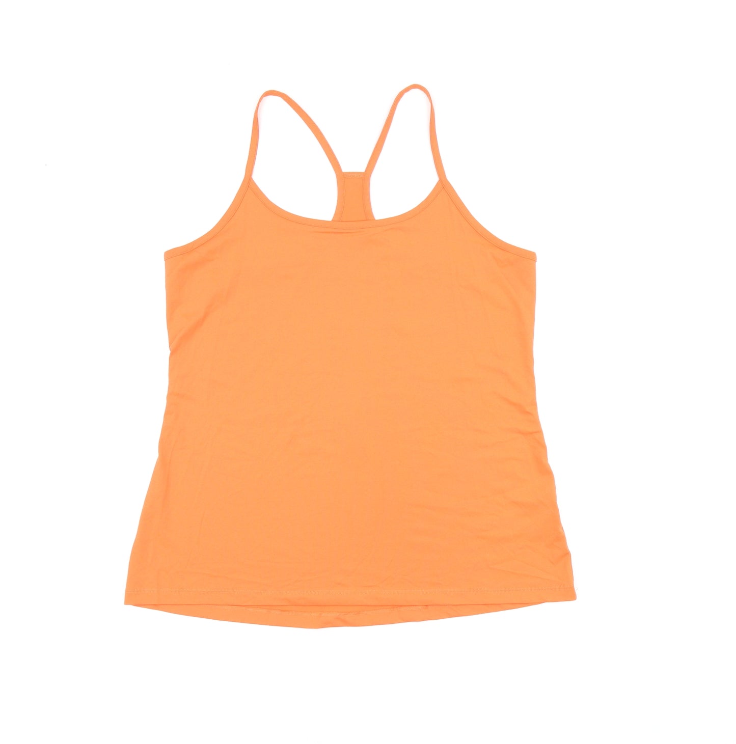 Goodmove Womens Orange Polyester Basic T-Shirt Size 16 Scoop Neck Pullover