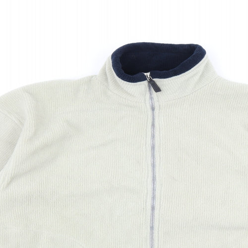 Antartex Mens Beige Polyester Full Zip Sweatshirt Size S