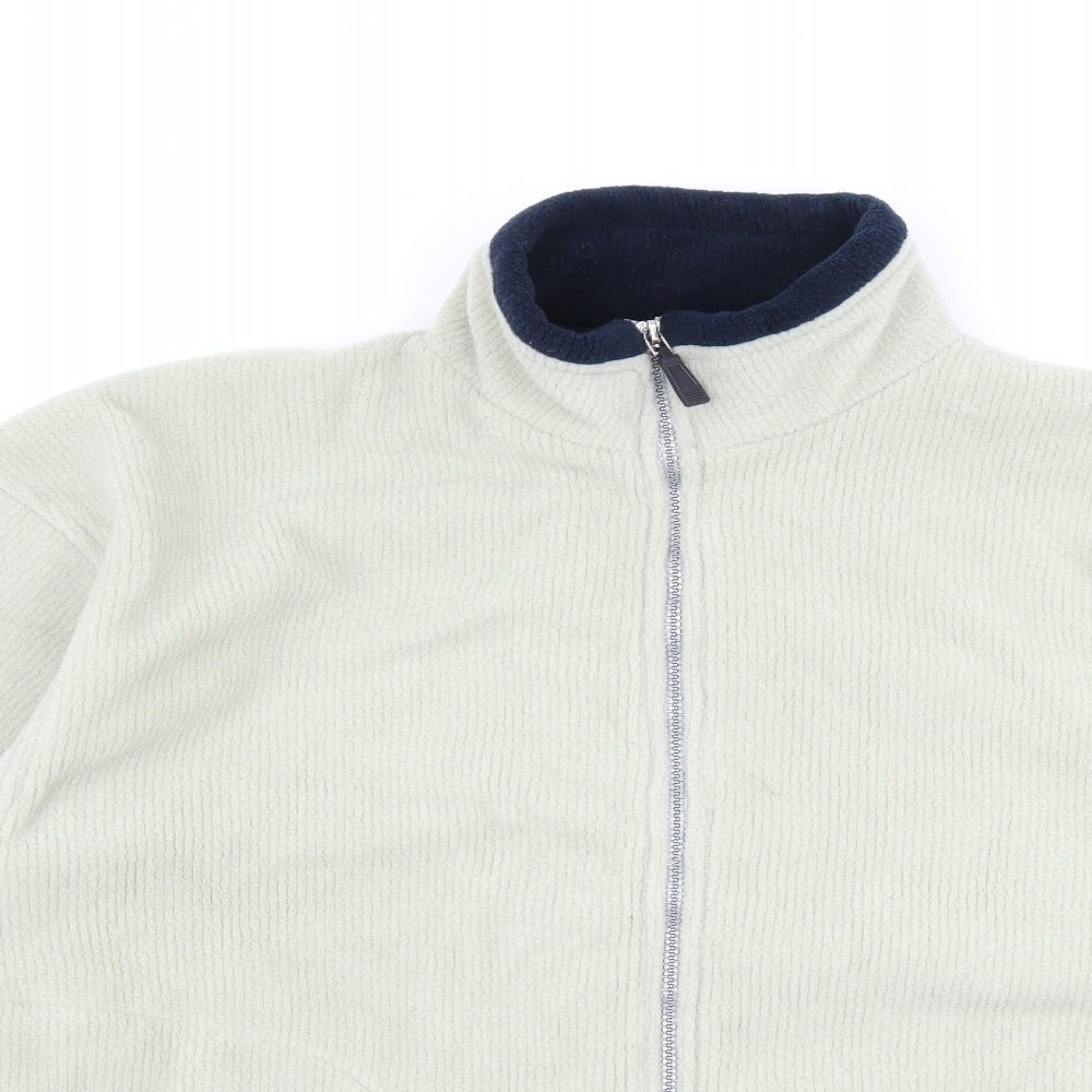 Antartex Mens Beige Polyester Full Zip Sweatshirt Size S
