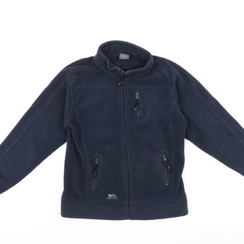 Tresspass Boys Blue Polyester Full Zip Sweatshirt Size 9-10 Years Zip