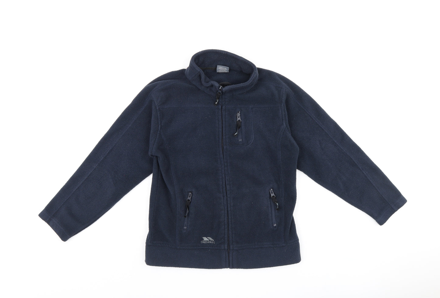 Tresspass Boys Blue Polyester Full Zip Sweatshirt Size 9-10 Years Zip