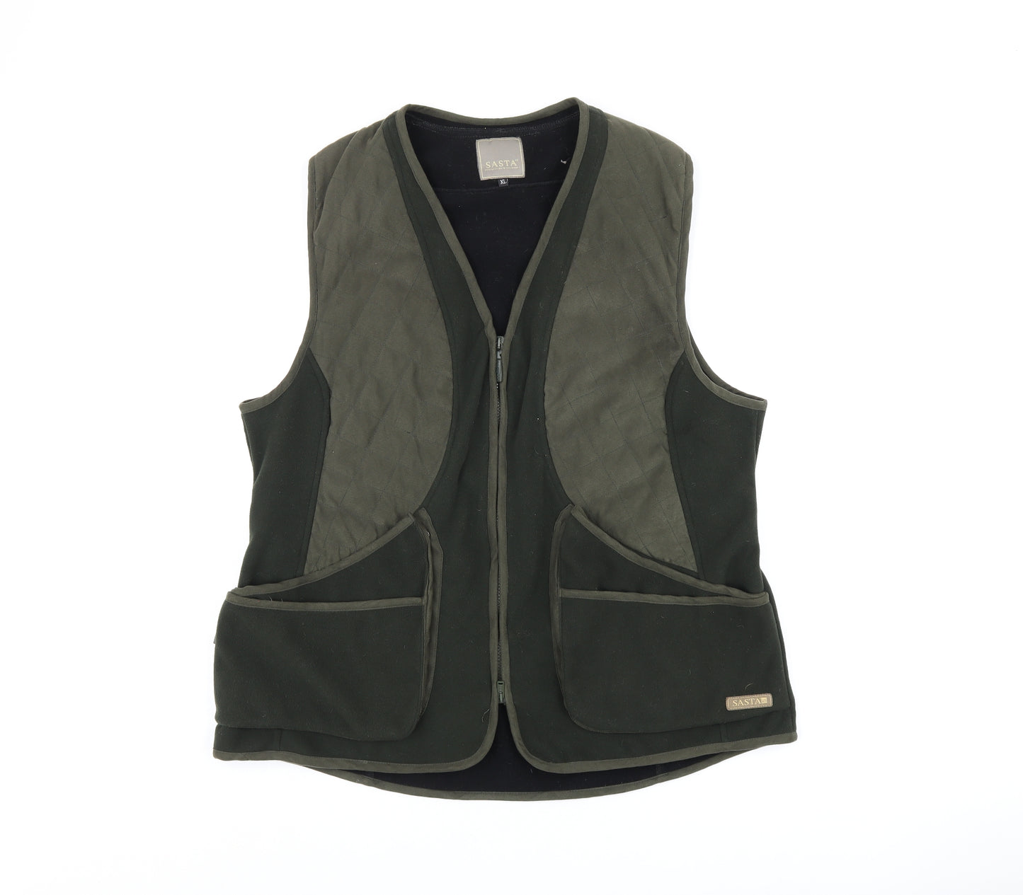 SASTA Womens Green Gilet Jacket Size XL Zip