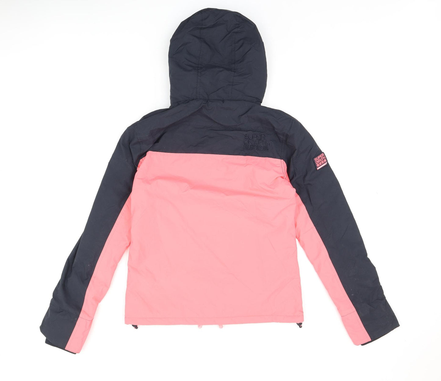 Superdry Womens Pink Rain Coat Coat Size 10 Zip