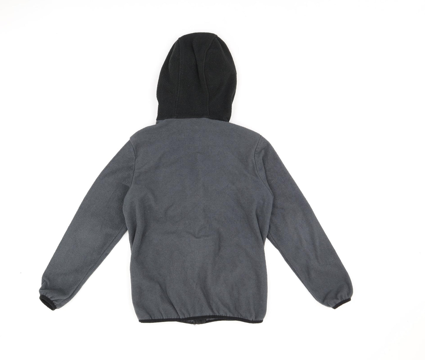 JACK & JONES Boys Grey Polyester Full Zip Hoodie Size 10-11 Years Zip