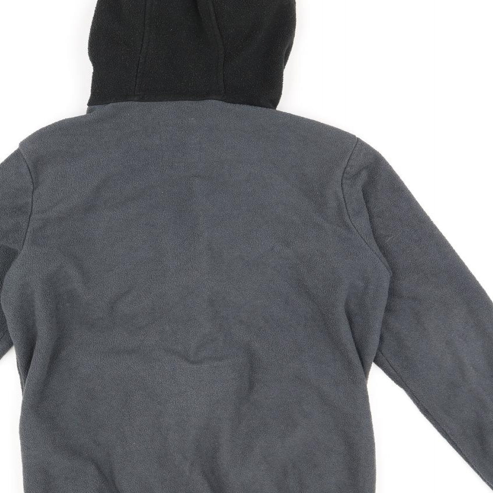 JACK & JONES Boys Grey Polyester Full Zip Hoodie Size 10-11 Years Zip
