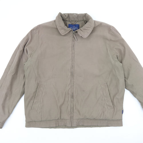 Atlantic Bay Mens Brown Jacket Coat Size XL Zip