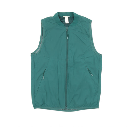 H&M Womens Green Gilet Jacket Size S Zip