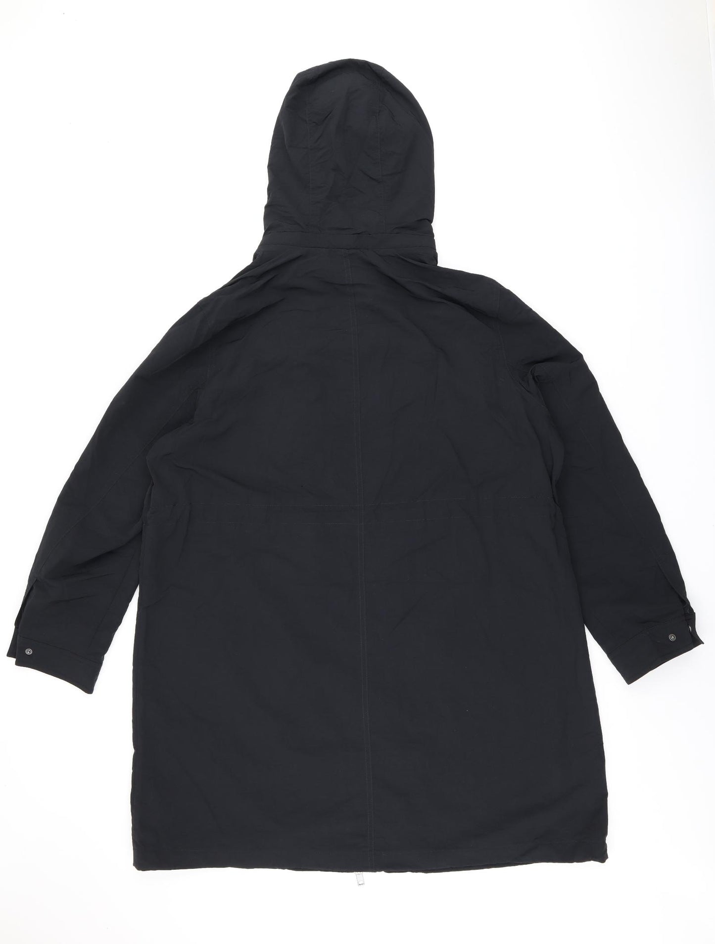 Marks and Spencer Womens Black Rain Coat Coat Size 20 Zip