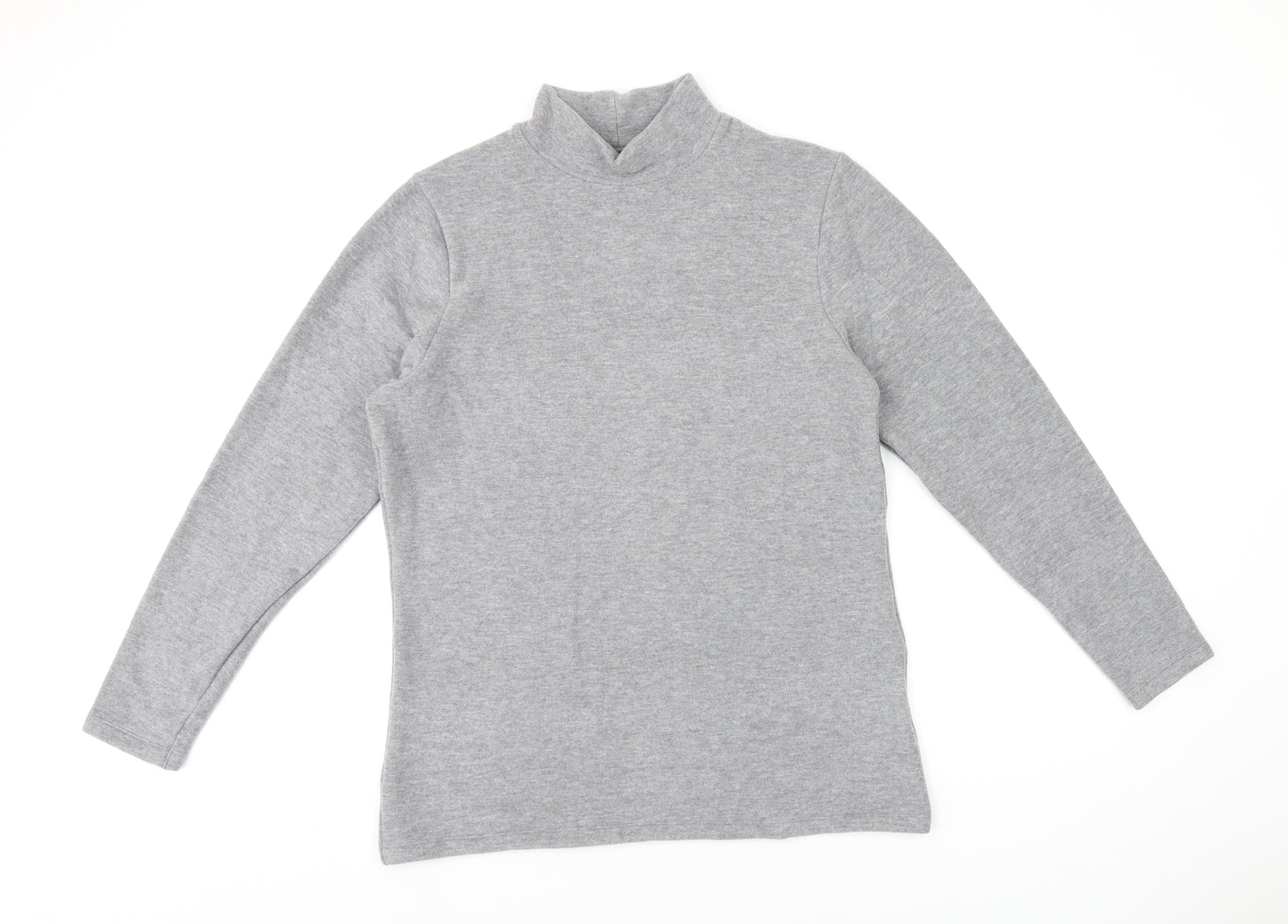 HeatGen Womens Grey Acrylic Basic T-Shirt Size 20 High Neck