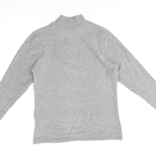 HeatGen Womens Grey Acrylic Basic T-Shirt Size 20 High Neck