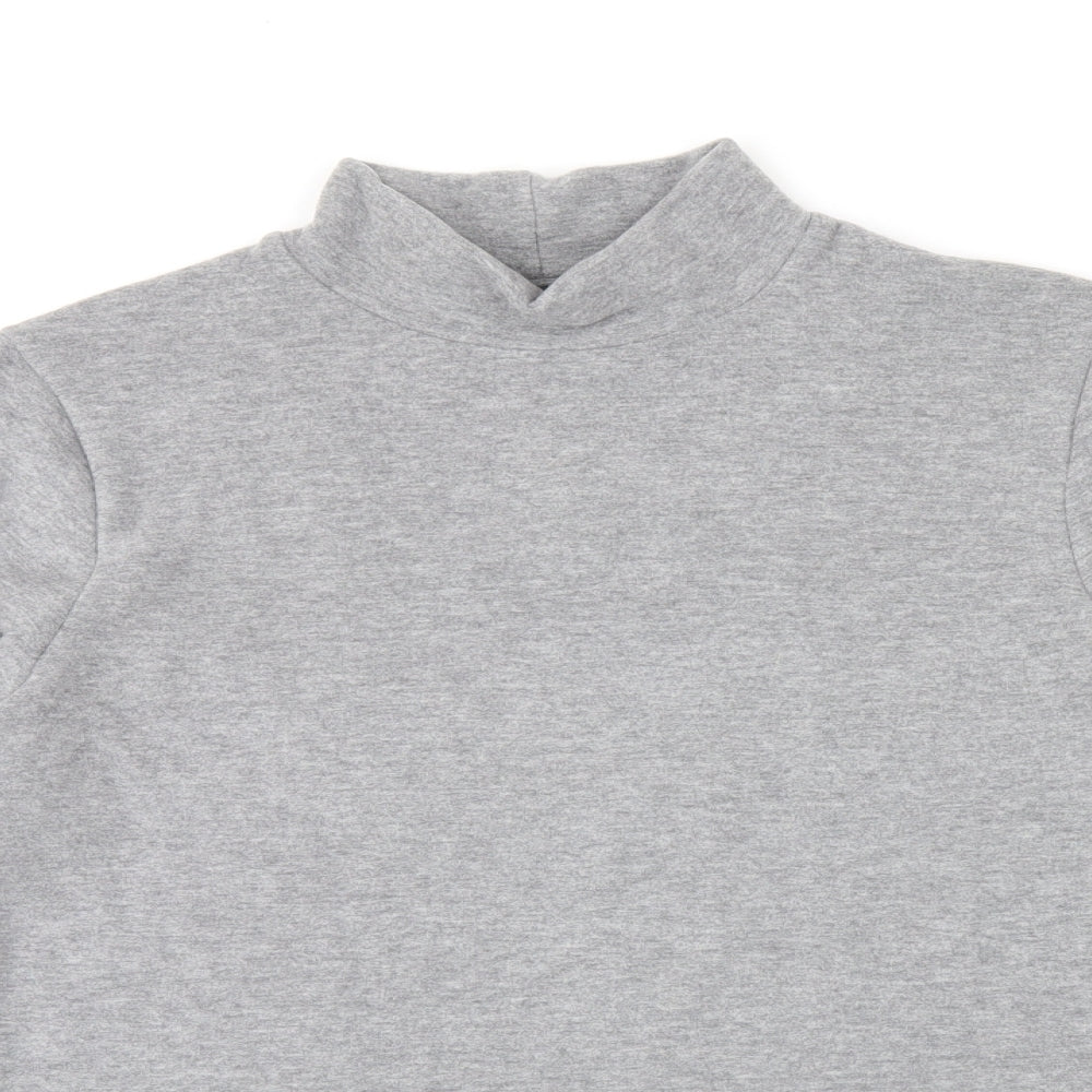 HeatGen Womens Grey Acrylic Basic T-Shirt Size 20 High Neck