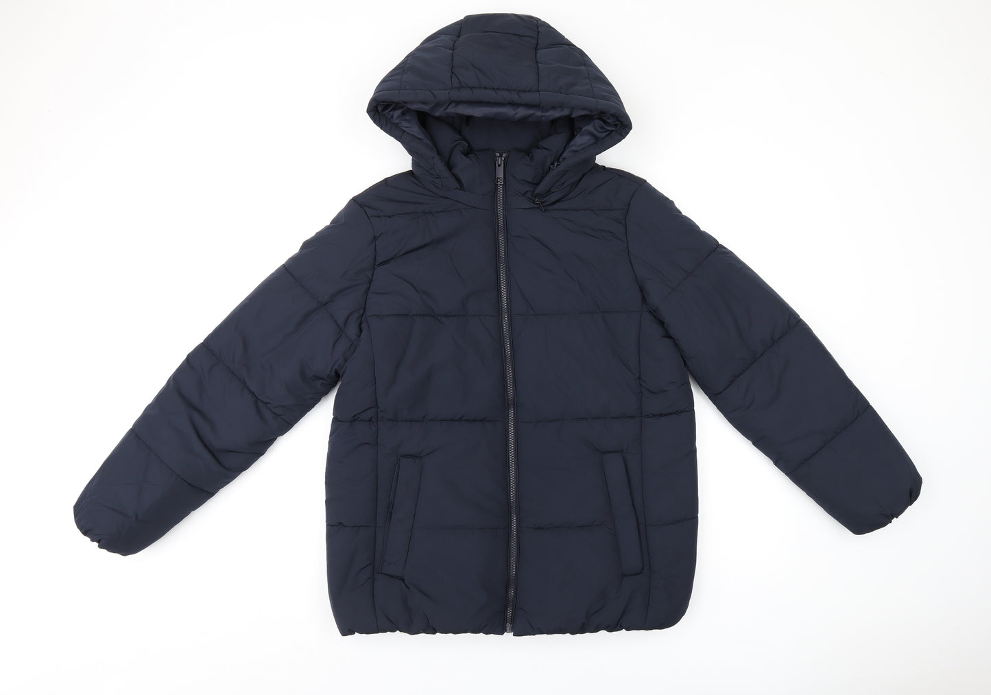 Marks and Spencer Womens Black Puffer Jacket Coat Size 12 Zip