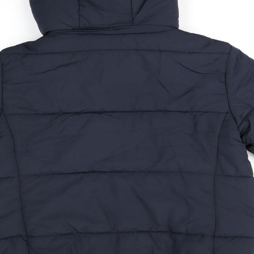 Marks and Spencer Womens Black Puffer Jacket Coat Size 12 Zip