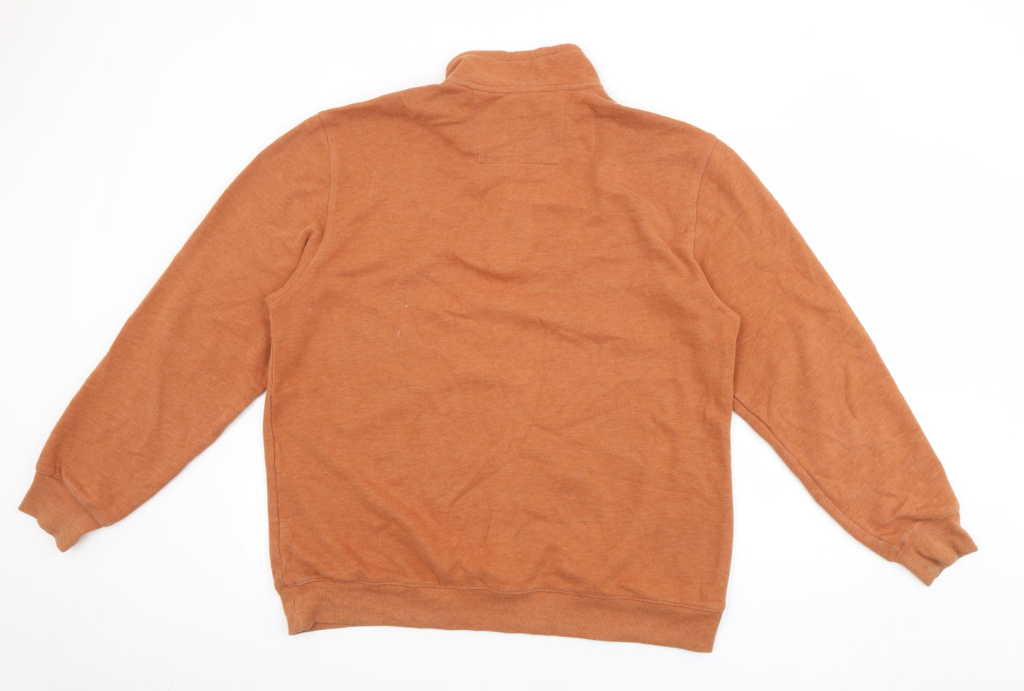 Arrow Mens Orange Cotton Pullover Sweatshirt Size L
