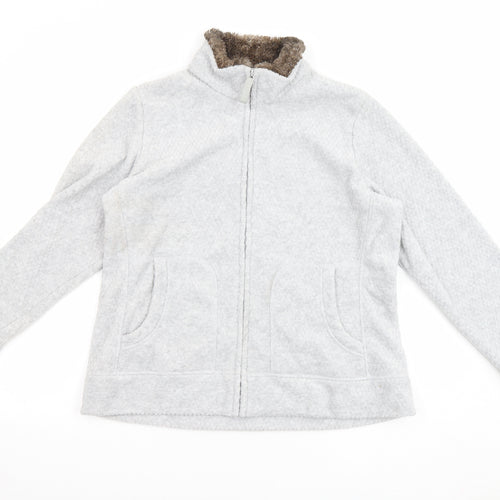 Marks and Spencer Womens Grey Jacket Size 18 Zip - Pockets
