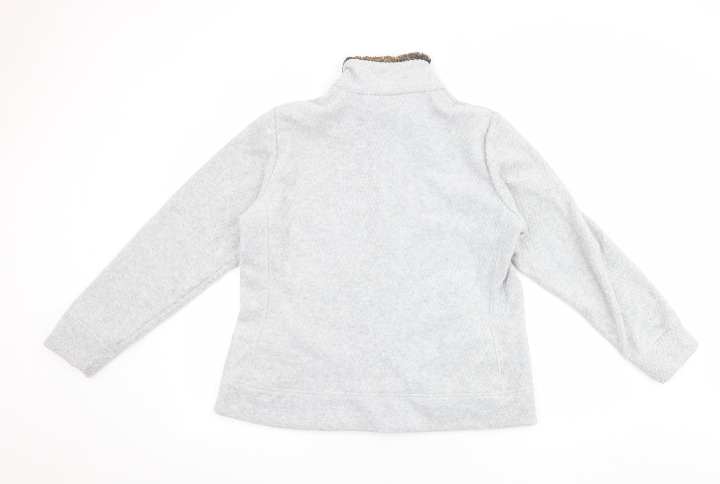 Marks and Spencer Womens Grey Jacket Size 18 Zip - Pockets