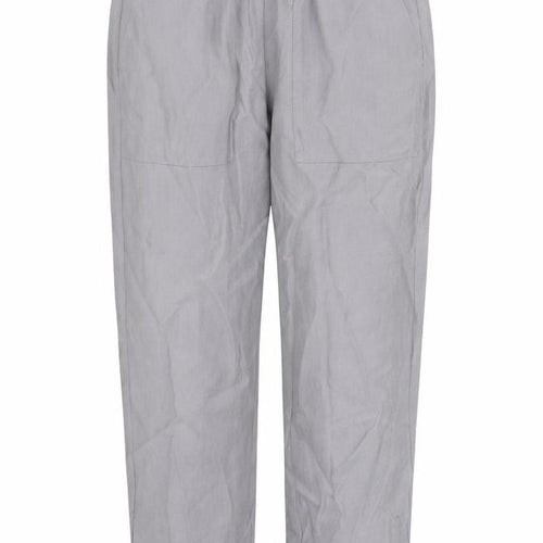 Marks and Spencer Womens Grey Lyocell Capri Trousers Size 8 L24 in Regular Drawstring - Elasticated Waist Pockets