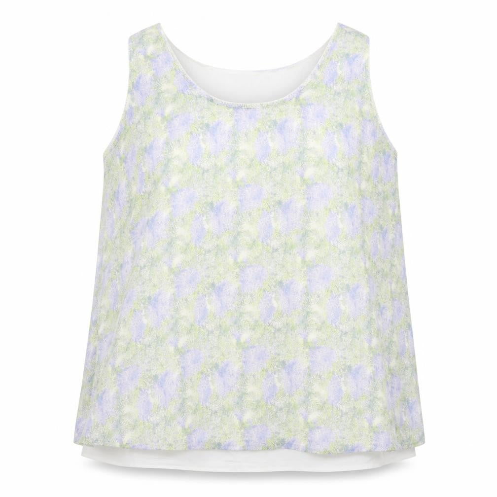 Marks & Spencer Womens Multicoloured Geometric Polyester Basic Tank Size 16 Round Neck
