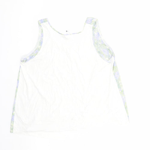 Marks and Spencer Womens Multicoloured Geometric Polyester Basic Tank Size 16 Round Neck