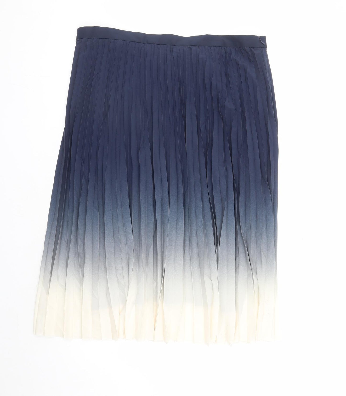 Marks and Spencer Womens Multicoloured Polyester Pleated Skirt Size 20 Zip - Ombre Effect Lined